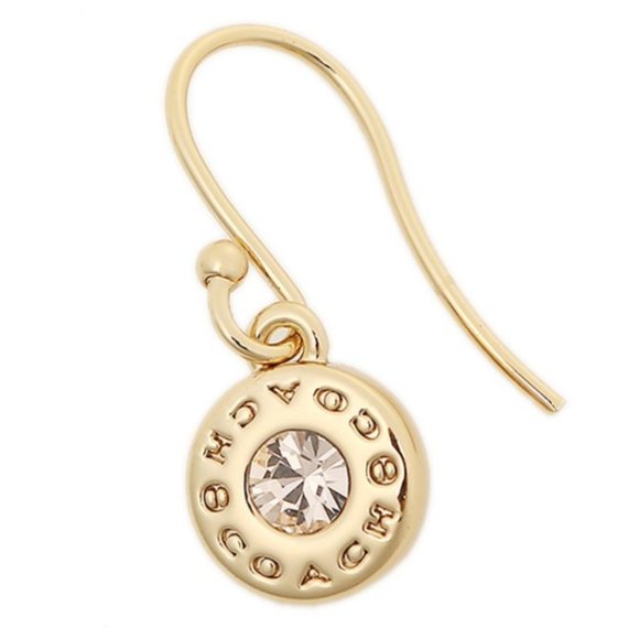 Coach Open Circle Stone Earring On Wire - Picture 7 of 8